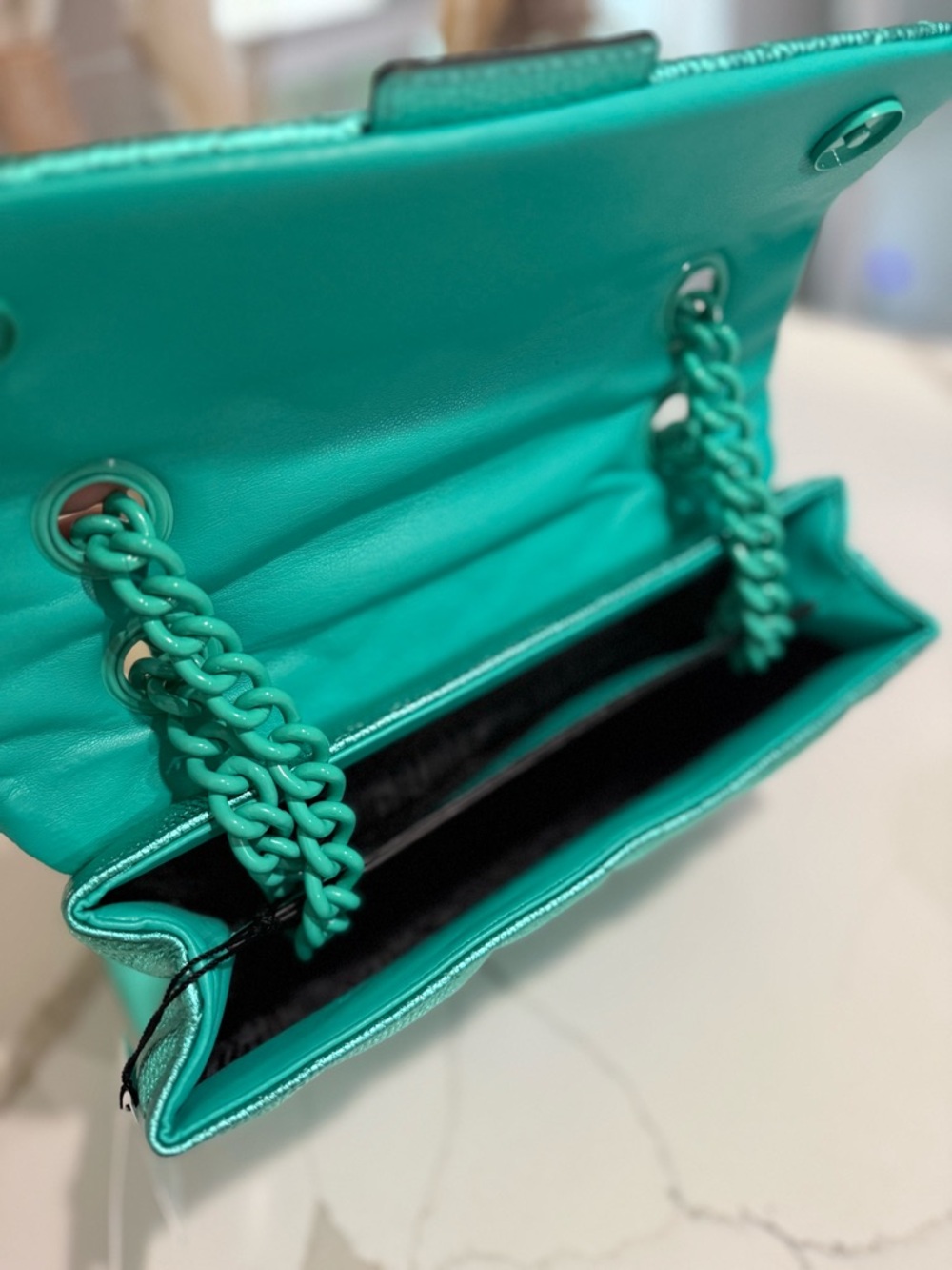 💥Kurt Geiger London Kensington Drench💥 NWT! Metallic Green - Picture 6 of 12
